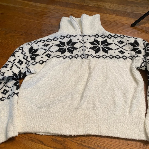 Time & Tru Fuzzy half zip sweater- size xxl - Picture 3 of 8